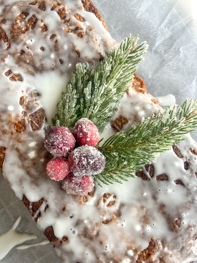 Gingerbread Eggnog Swirl Cake