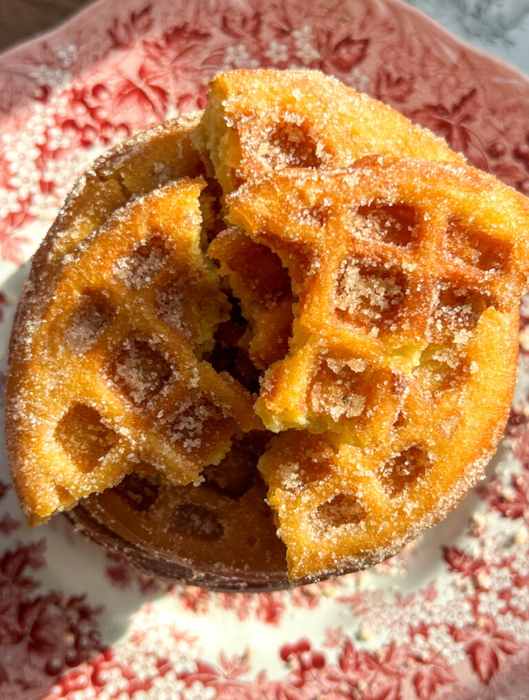 Eggnog Churro Waffles