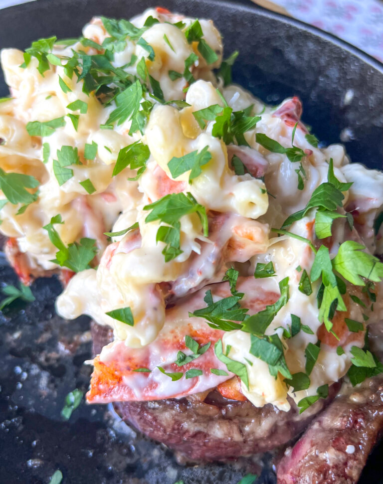 Lobster Mac & Cheese Steak Pinwheels