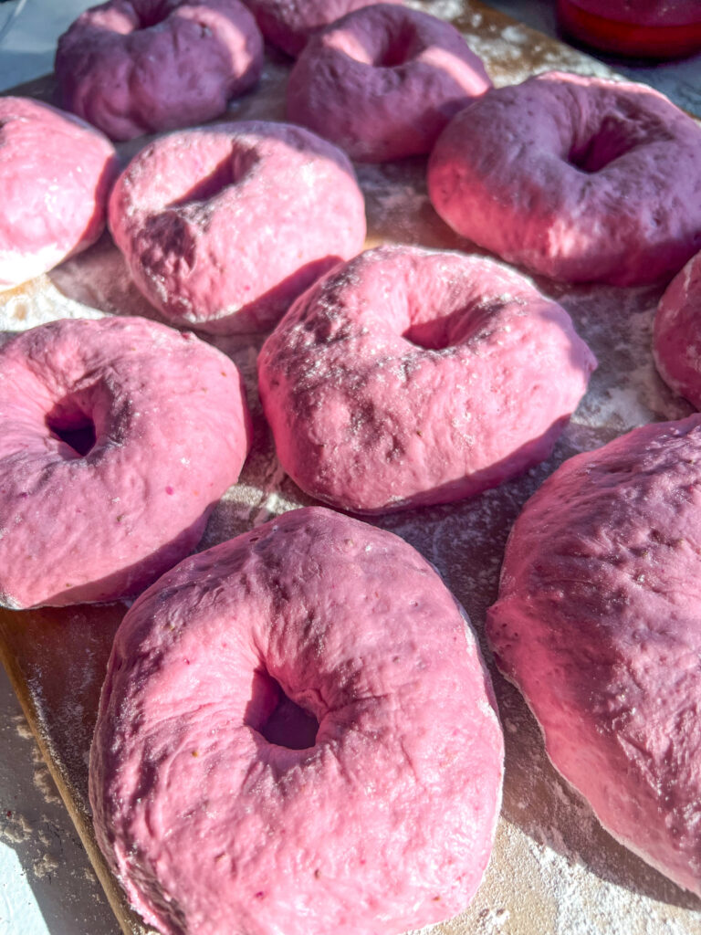 Homemade Strawberry Bagels