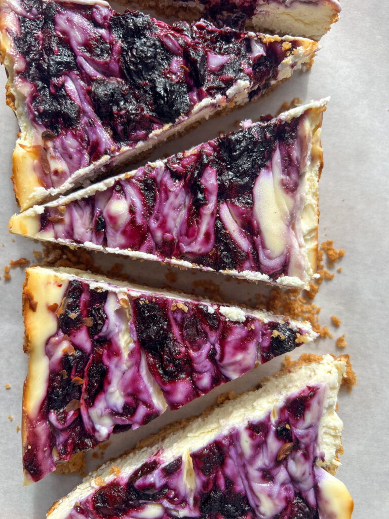 Blueberry Loaf Pan Cheesecake