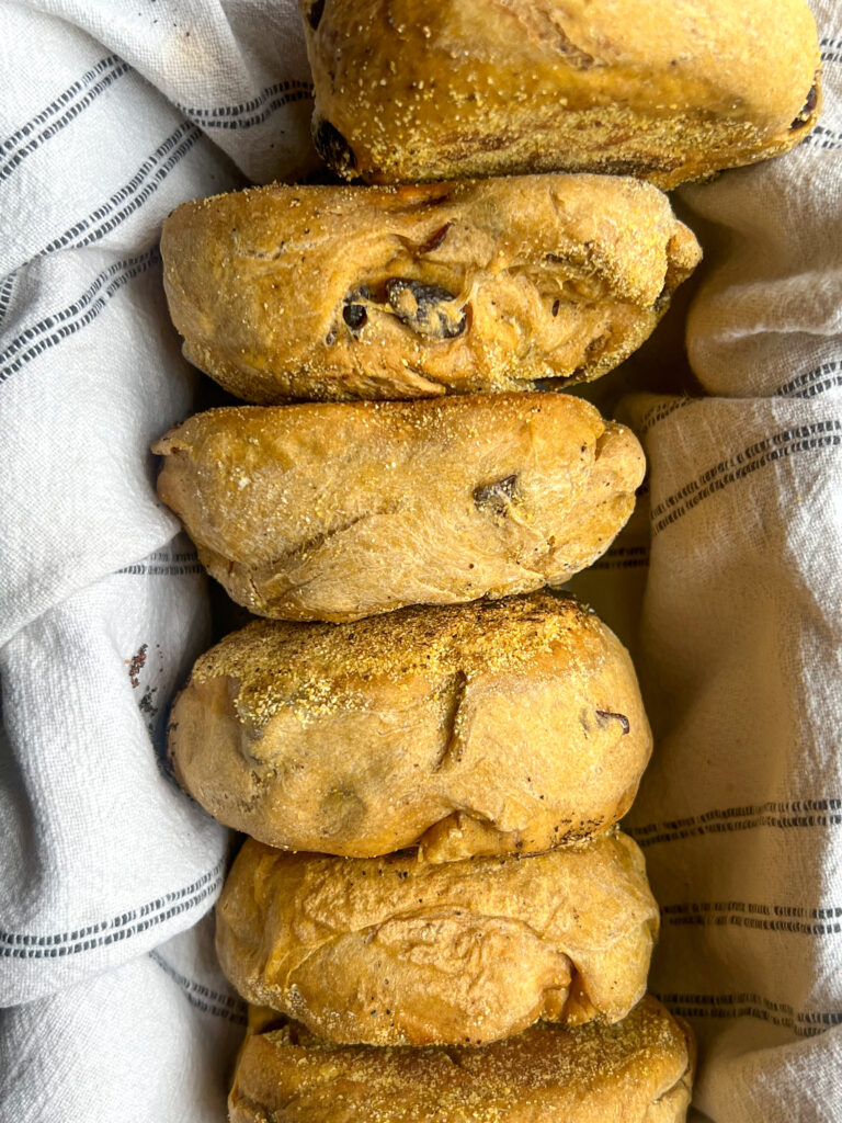 Pumpkin Cinnamon Raisin English Muffins