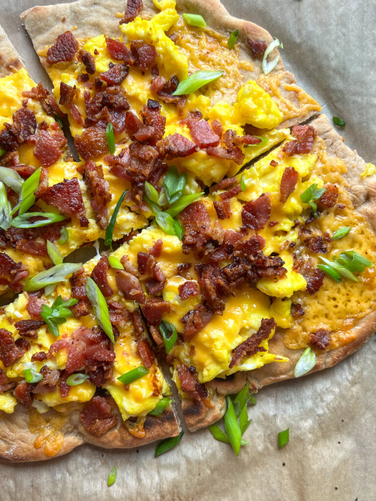 No Rise Greek Yogurt Dough Breakfast Pizza