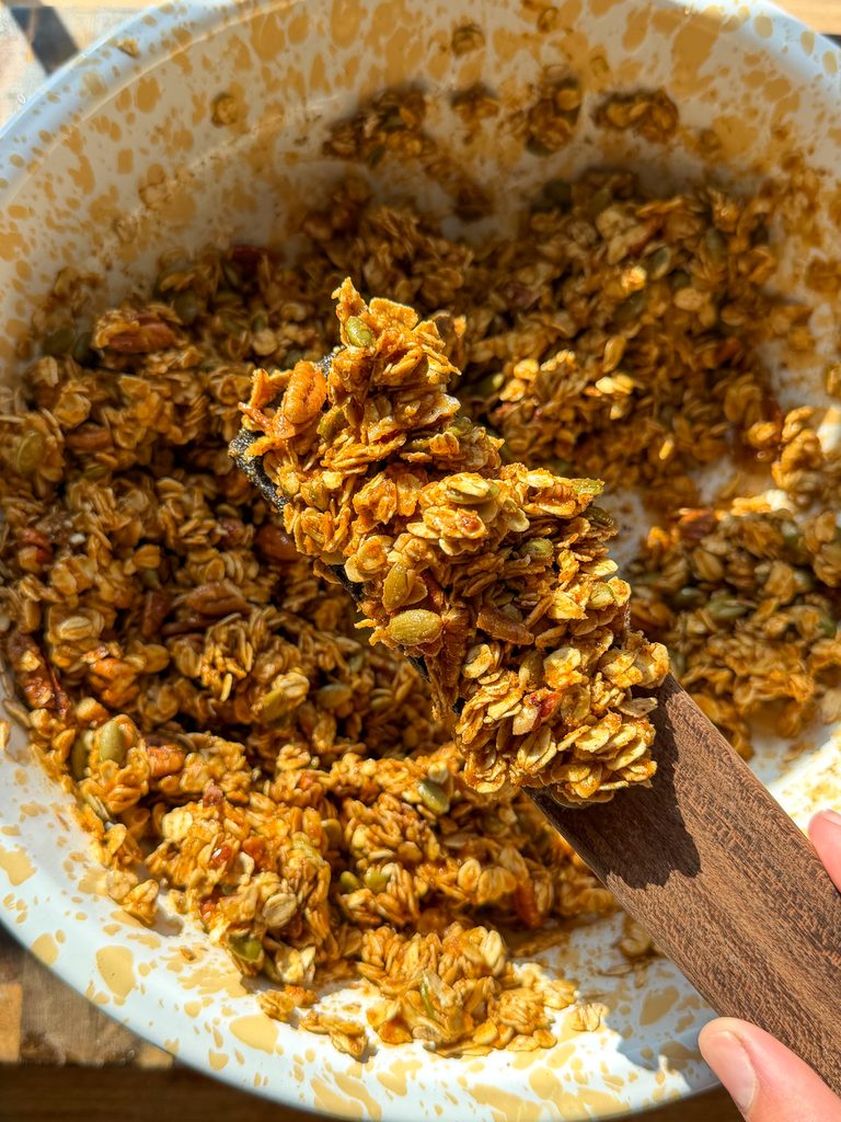 Homemade Pumpkin Maple Pecan Granola
